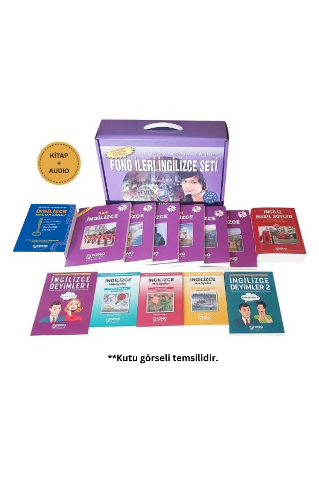 FONO İleri İngilizce Set (12 kitap + 6 CD) Foreign Languages ​​& Dictionaries