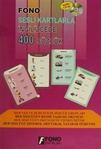 Fono Sesli Kartlarla İngilizcede 400 Sözcük (CD'li) Foreign Languages ​​& Dictionaries