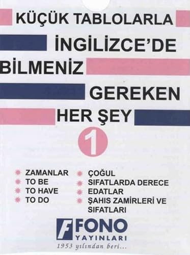 Küçük Tablolarla İngilizce'de Bilmeniz Gereken Her Şey 1 Foreign Languages ​​& Dictionaries