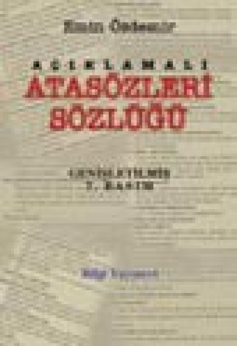 Açıklamalı Atasözleri Sözlüğü General education