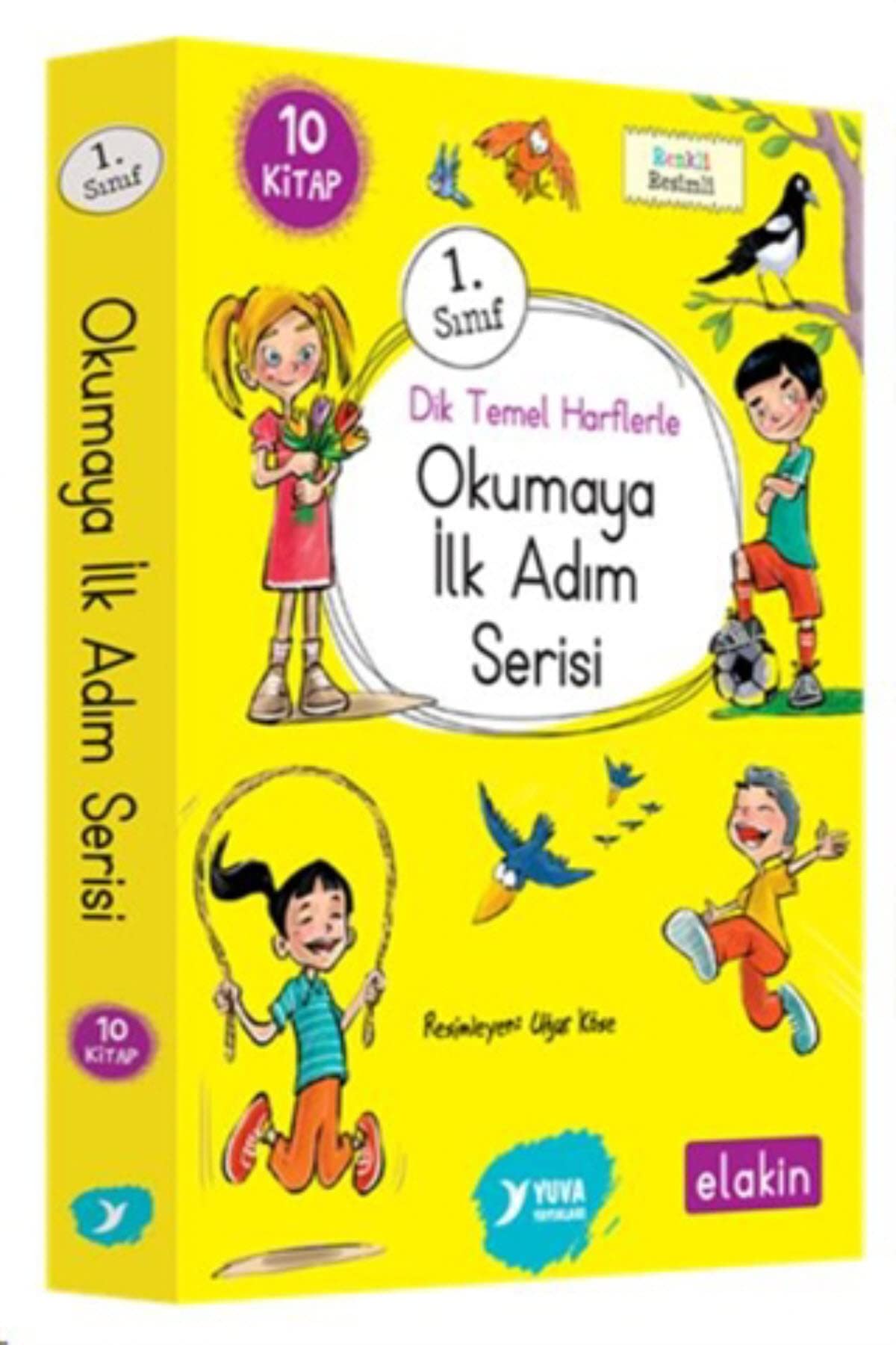 Okumaya İlk Adım Serisi 1.Sınıf - Dik Temel Harflerle (10 Kitap Takım) book