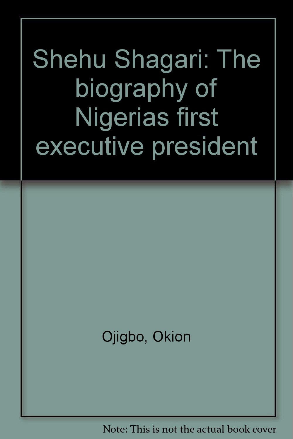 Shehu Shagari: The biography of Nigeria's first executive president Books
