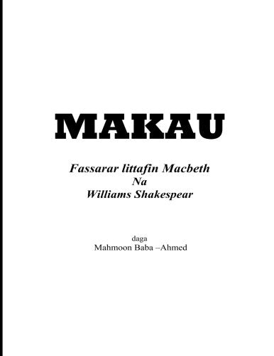 Makau Fassarar Littafin 'Macbeth' na Willams Shakespear (Hausa Translations of William Shakespeare Plays) International