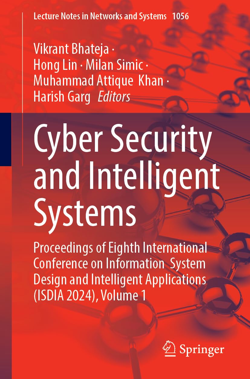 Product Image: Cyber Security and Intelligent Systems