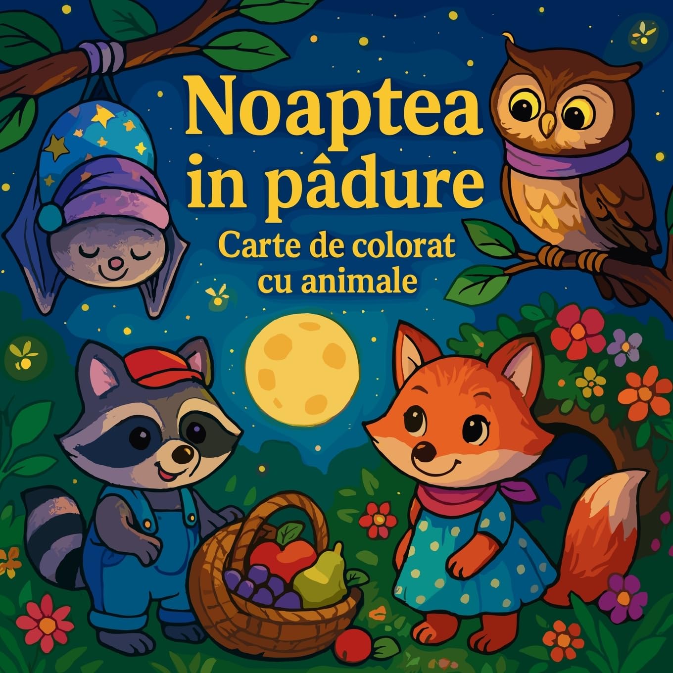 Noaptea în p¿dure - Carte de colorat cu animale Tiptoi & Games