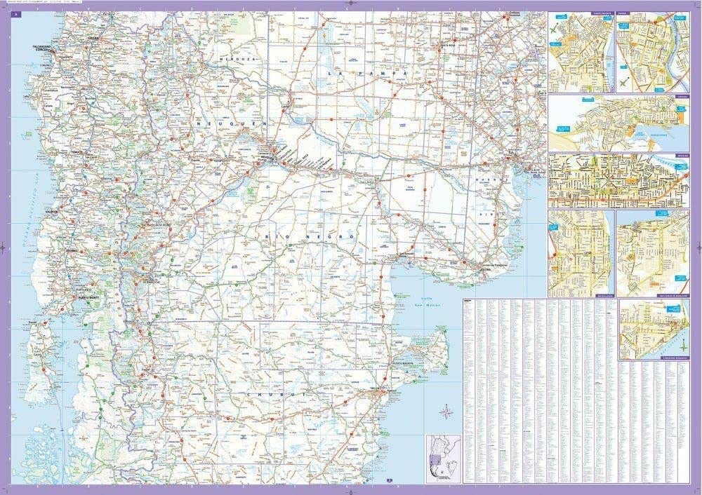 Map Firestone Patagonia: Neuquen, Rio Negro, Chubut, Santa Cruz, Tierra del Fuego, Chile sur (Spanish Edition) (English and Spanish Edition) Maps & Plans