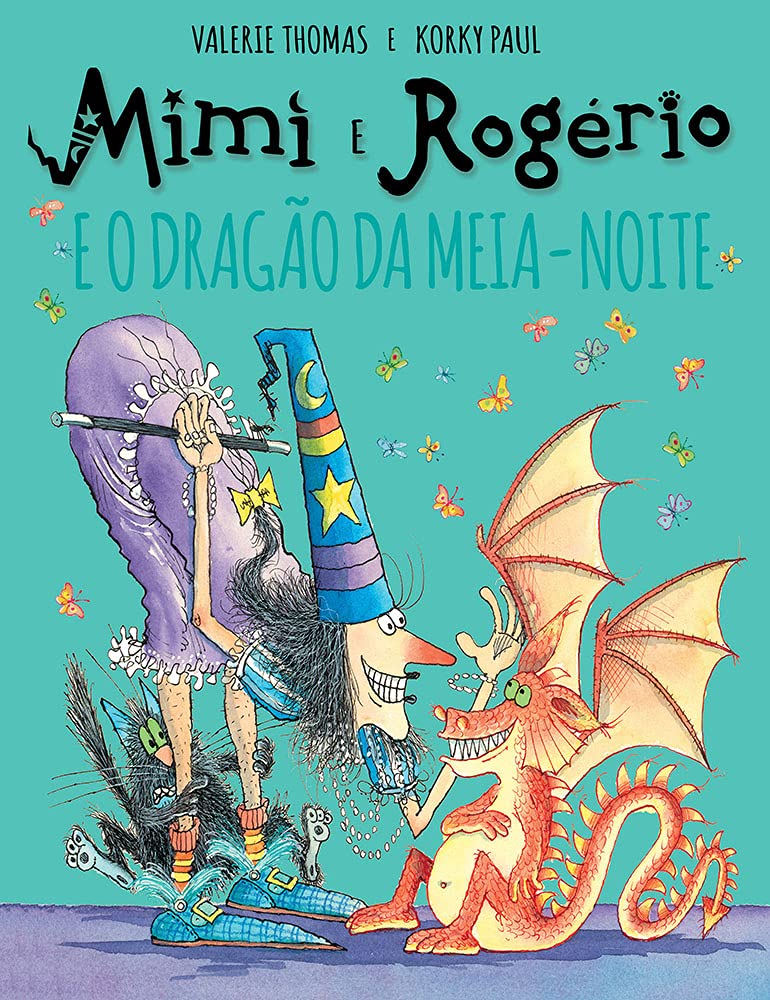 Mimi e Rogério e o Dragão da Meia-Noite (Portuguese Edition) Valerie Thomas e Korky Paul book