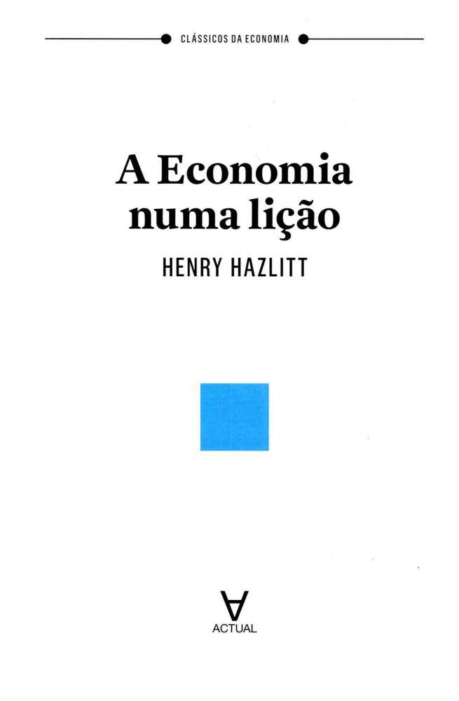 A Economia numa Lição (Portuguese Edition) Henry Hazlitt book