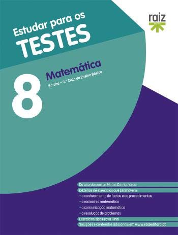 Estudar para os Testes 8 - Matemática - 8.º ano (Portuguese Edition) Raiz Editora / Lisboa Editora book