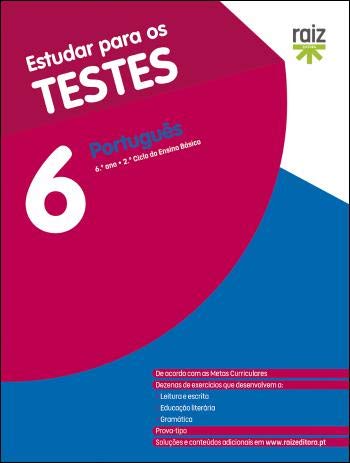 Estudar para os Testes 6 - Português - 6.º ano (Portuguese Edition) Raiz Editora / Lisboa Editora book