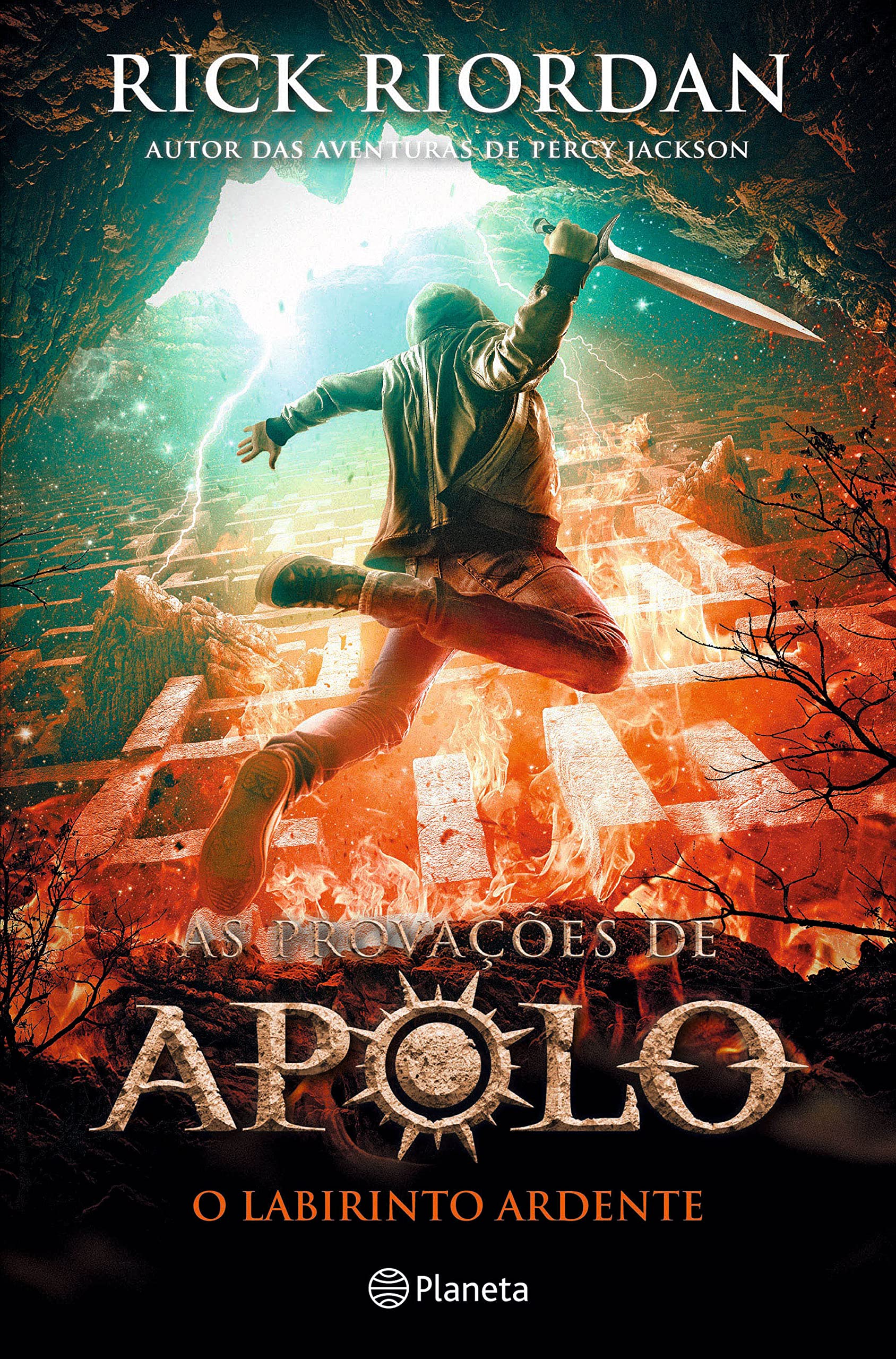 O Labirinto Ardente As provações de Apolo III (Portuguese Edition) Rick Riordan book