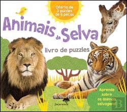 Animais da Selva Livro de Puzzles (Portuguese Edition) Jacarandá book