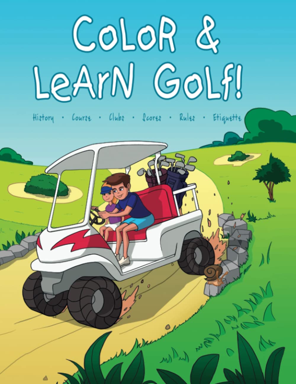 COLOR AND LEARN GOLF! (Cool golf books for children, Band 2) Leisure & Fun