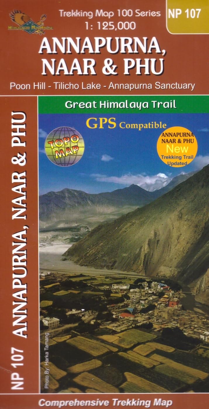Annapurna, Naar & Phu: 1:125000 GHT trekking map Leisure, Home & Garden