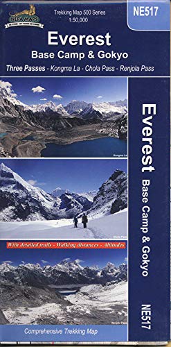 NE 517 Everest & Gokyo carte de randonnée 1:50.000 Travel