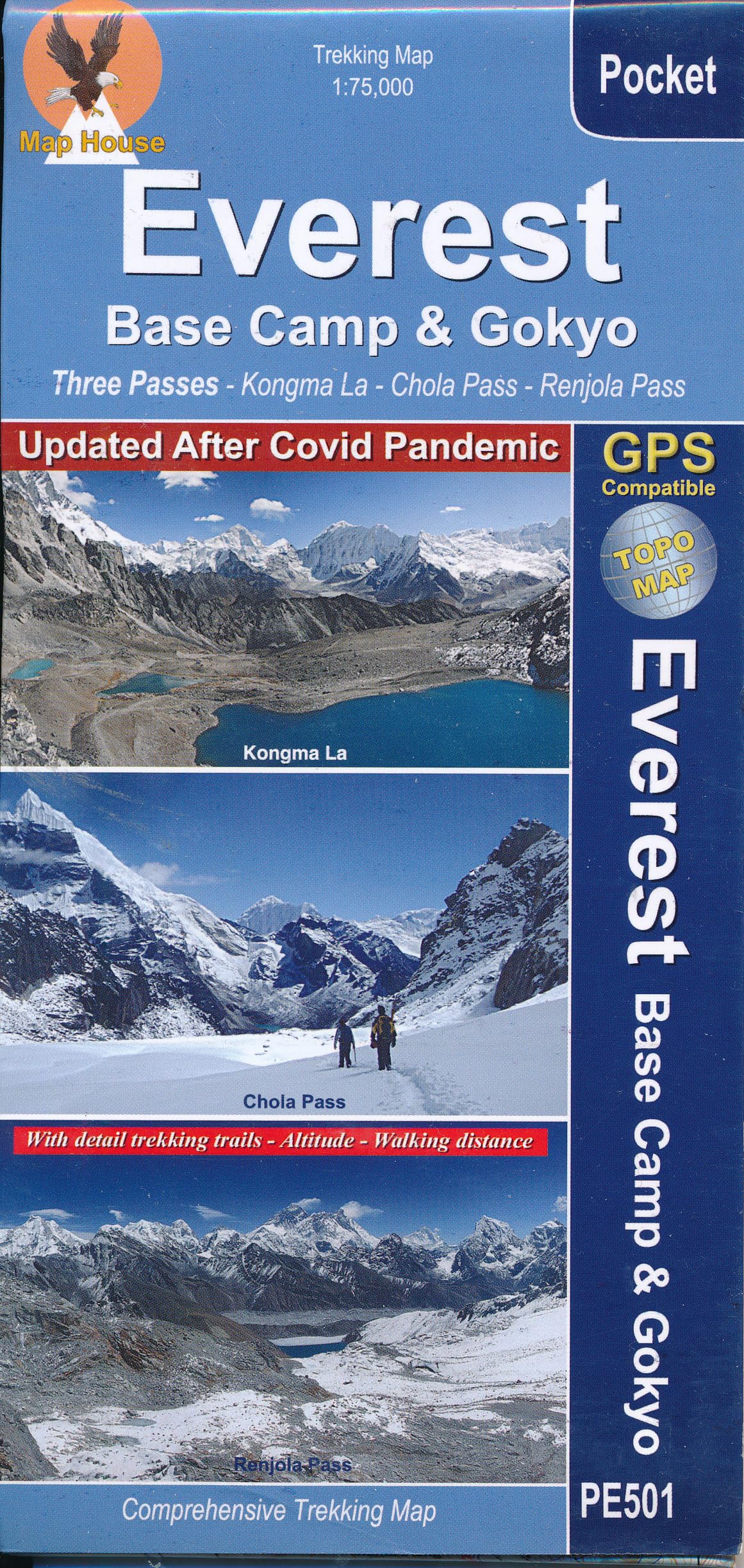 Pocket map Everest base Camp & Gokyo scale 1:75,000 Books