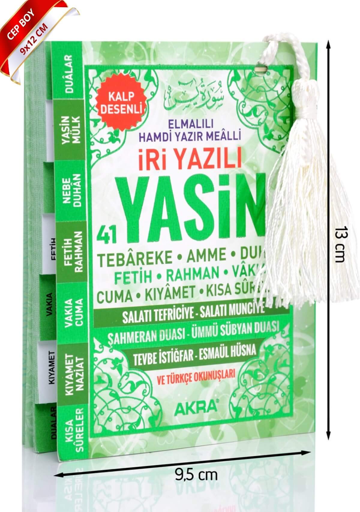 iri Yazili Yasin-i serif (Cep Boy) (Kod:T001) (Yesil) book