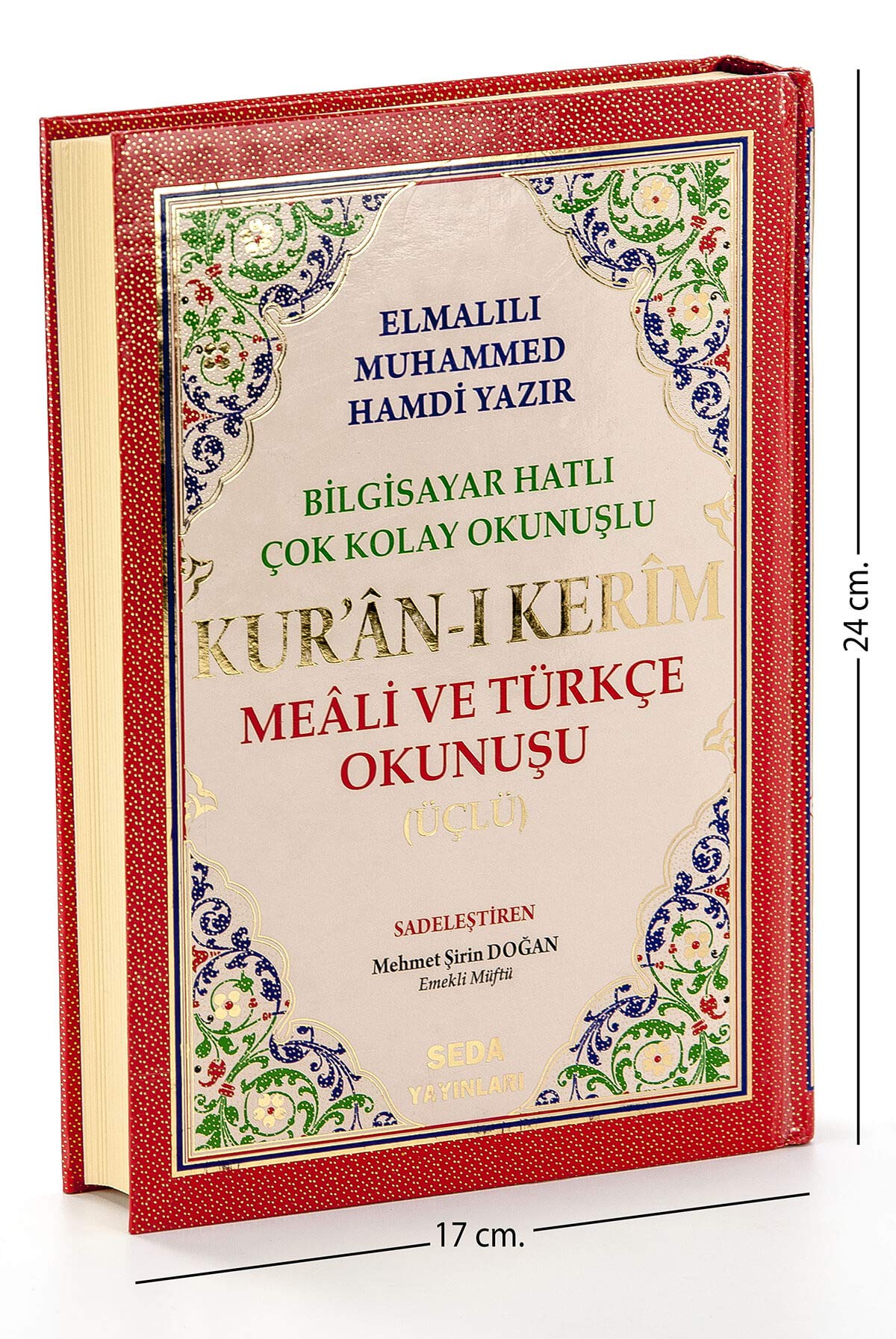 Kur'an-i Kerim Meali ve Türkce Okunusu (Üclü, Orta Boy, Bilgisayar Hatli, Ciltli) Religion & Esotericism