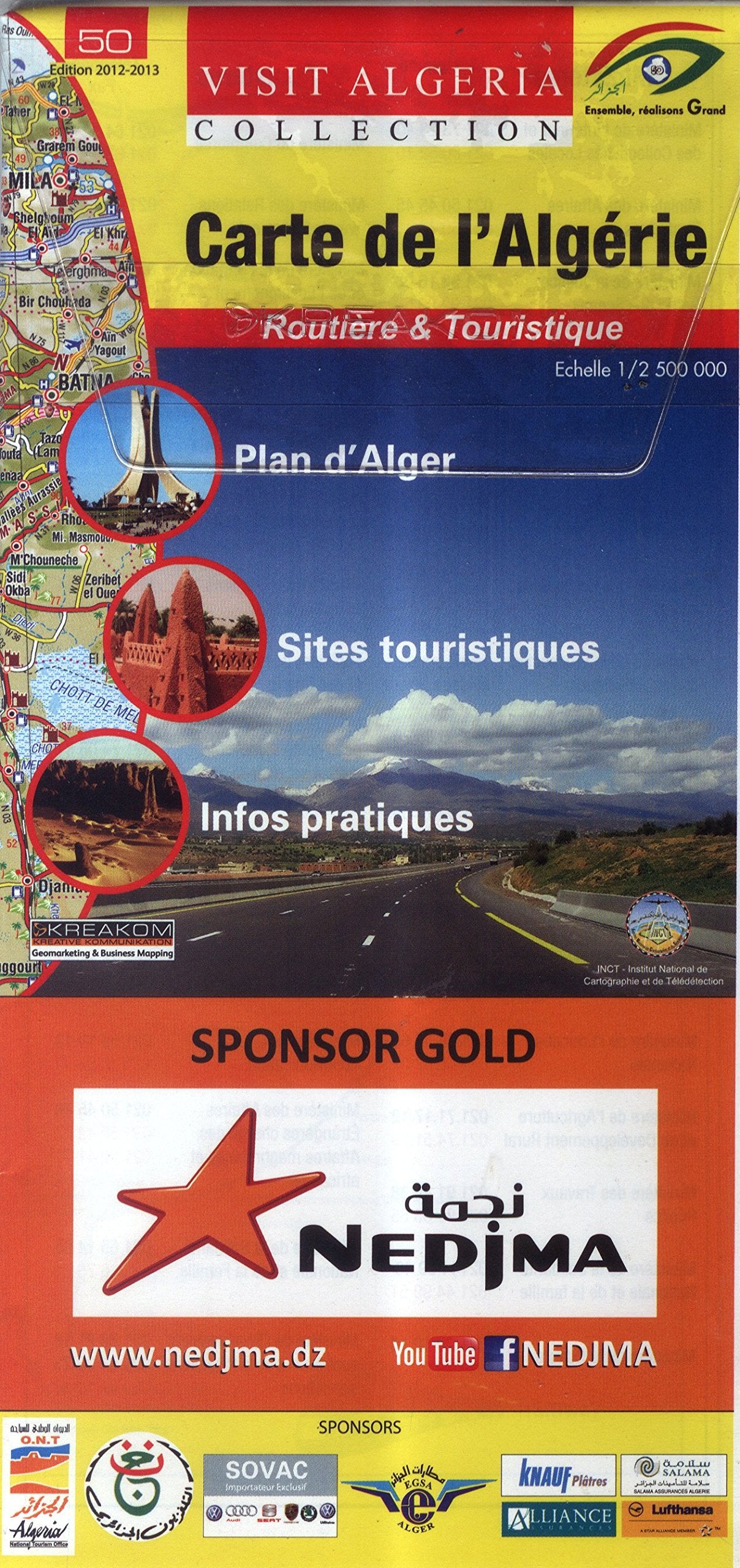 Carte de l'Algérie - Routière et touristique book