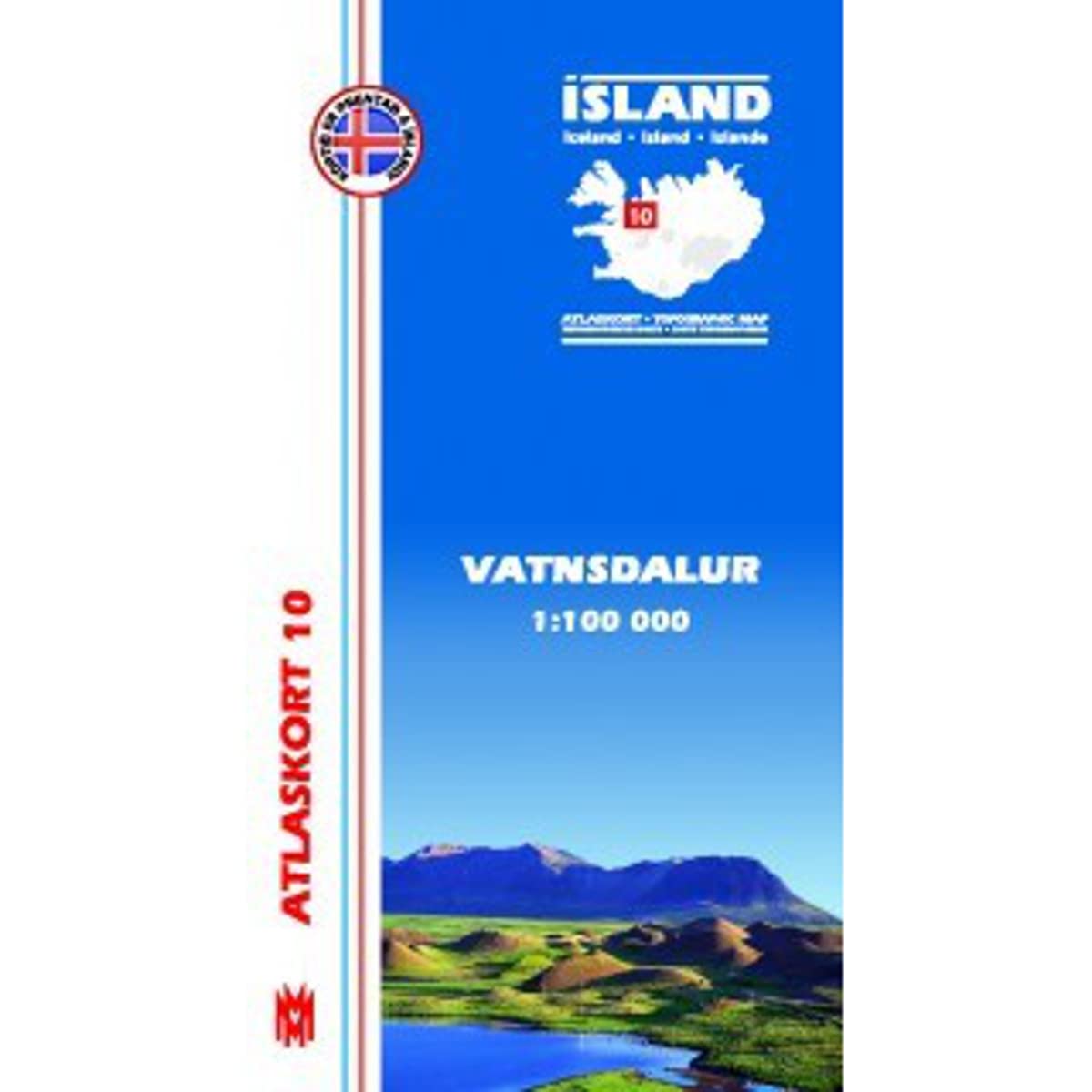 Atlaskort 10 Vatnsdalur 1 : 100 000 Leisure, Home & Garden
