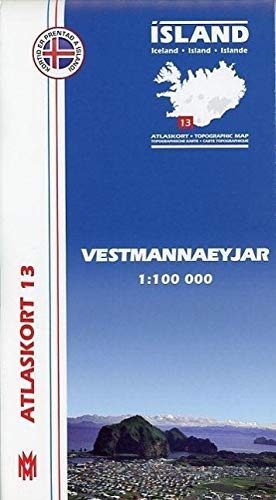 Atlaskort 13: Vestmannaeyjar 1:100.000 Maps & Plans