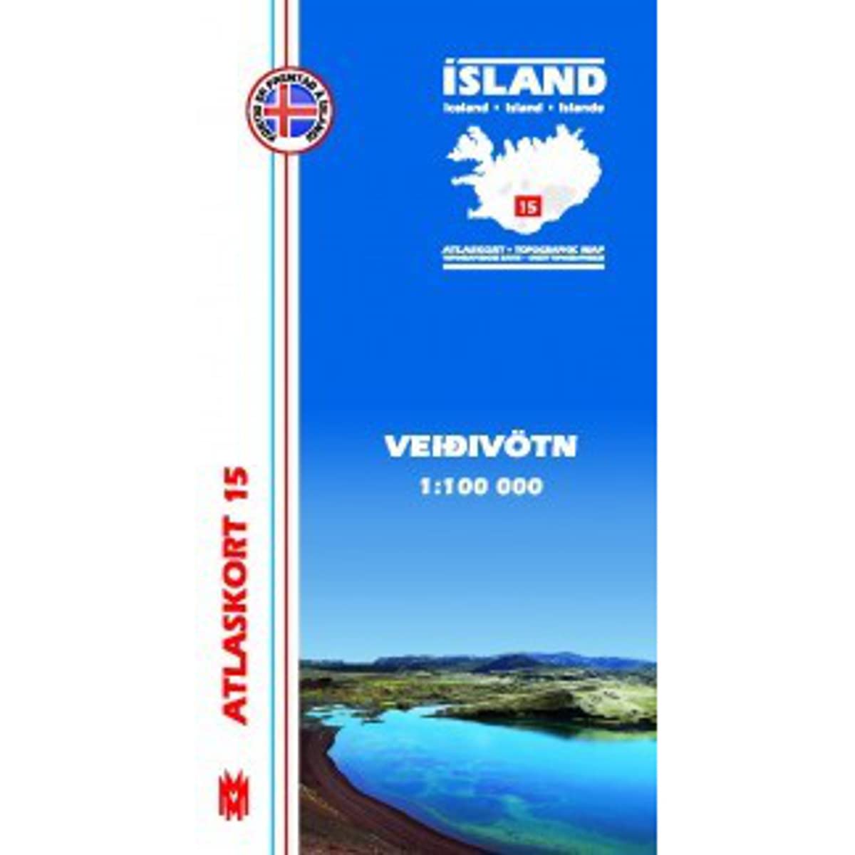 Island Atlaskort 15 Veidivötn 1:100.000 Leisure, Home & Garden