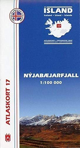 Island Atlaskort 17 Nyjabæjarfjall 1:100.000 Maps & Plans