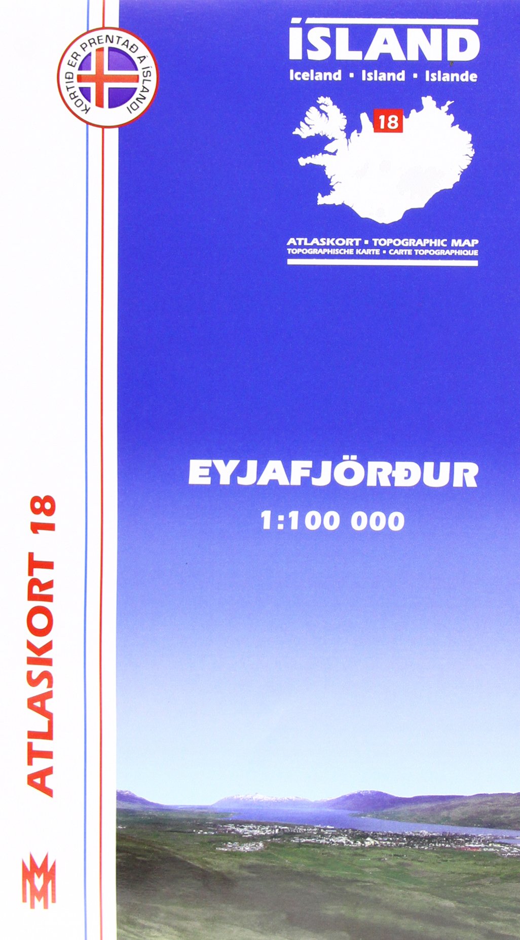 Atlaskort 18: Eyjafjördur 1:100.000 Maps & Plans