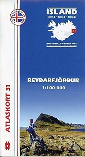 Atlaskort 31: Reydarfjördur 1:100.000 Leisure, Home & Garden