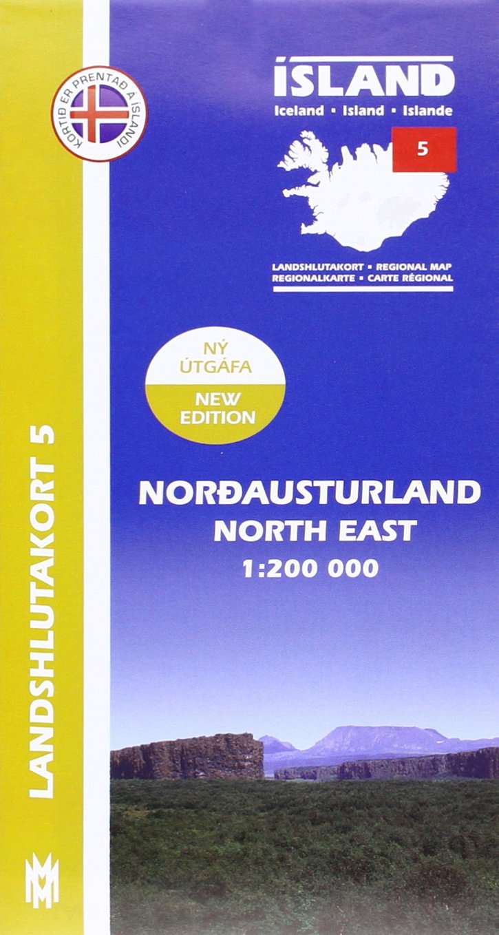 Island - Landshlutakort Nordausturland (Nordosten): Regionalkarte (Northeast Iceland Map 1: 200 000: Regional map 5) Leisure, Home & Garden