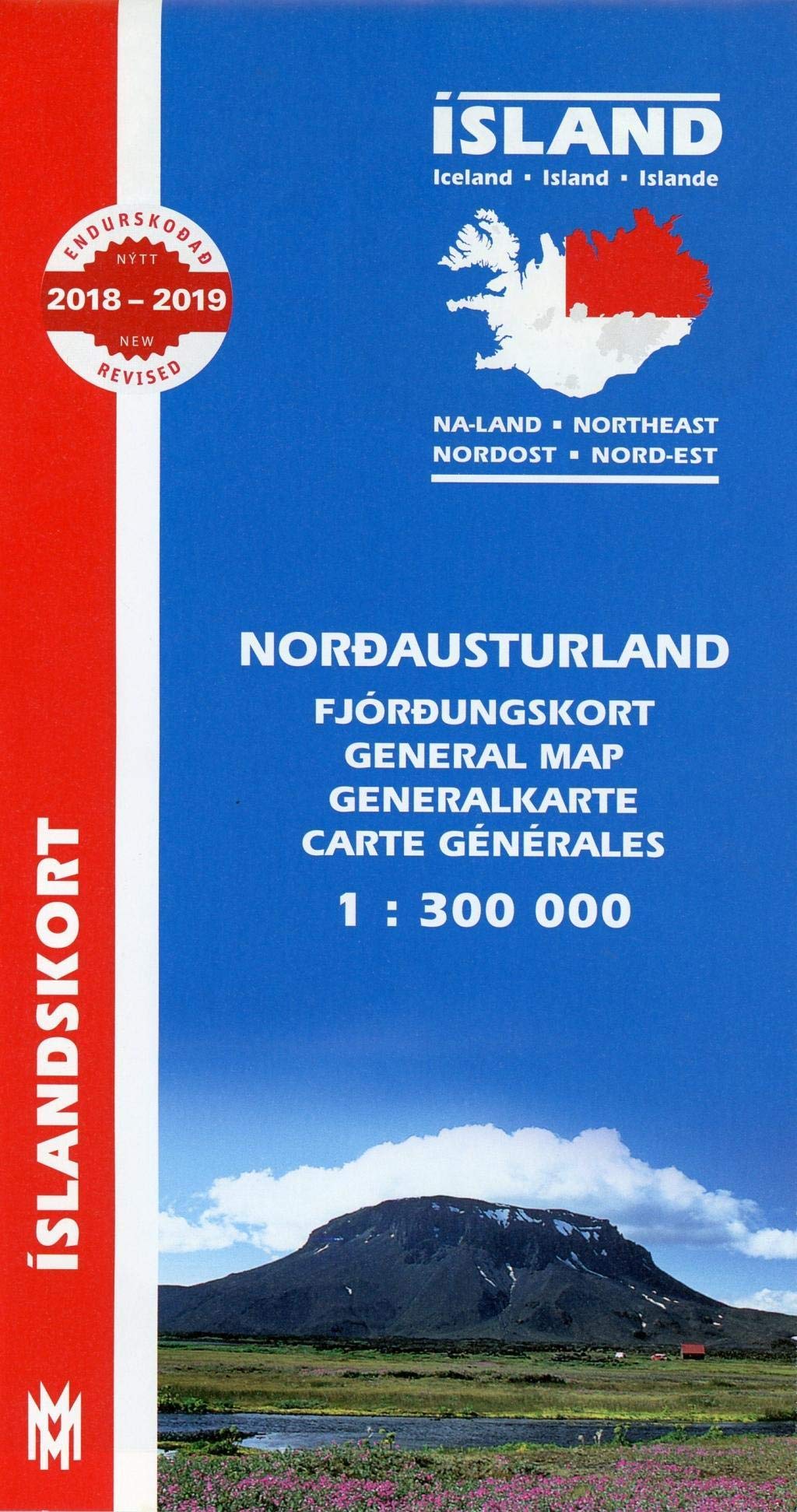 Island Nordost 1 : 300 000: Nordausturland. Generalkarte. Text isländisch-englisch-deutsch-französisch (North East Iceland Map 1:300 000) Leisure, Home & Garden
