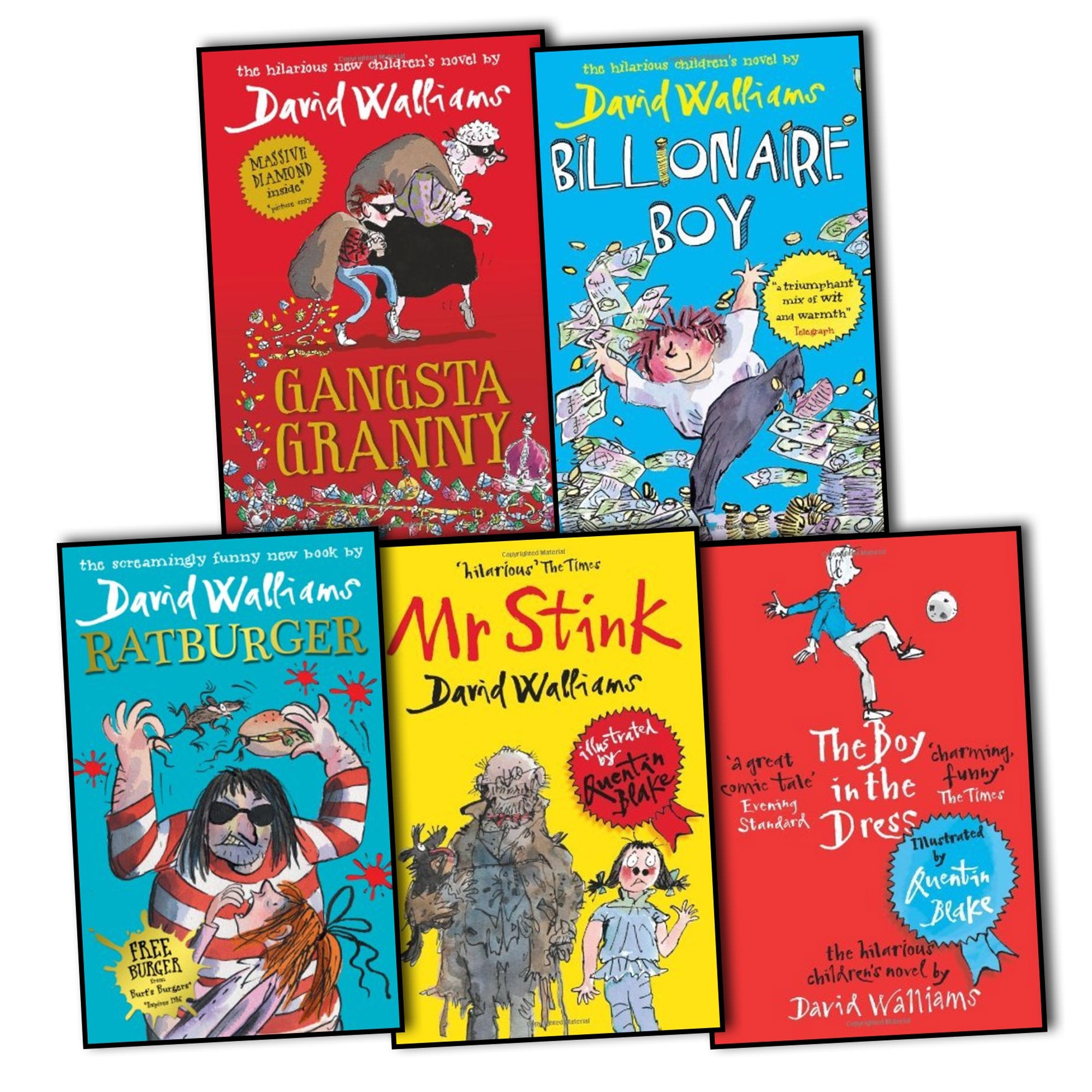 David Walliams 5 Books Collection Pack Set RRP: 53.26 (The Boy in the Dress,... book