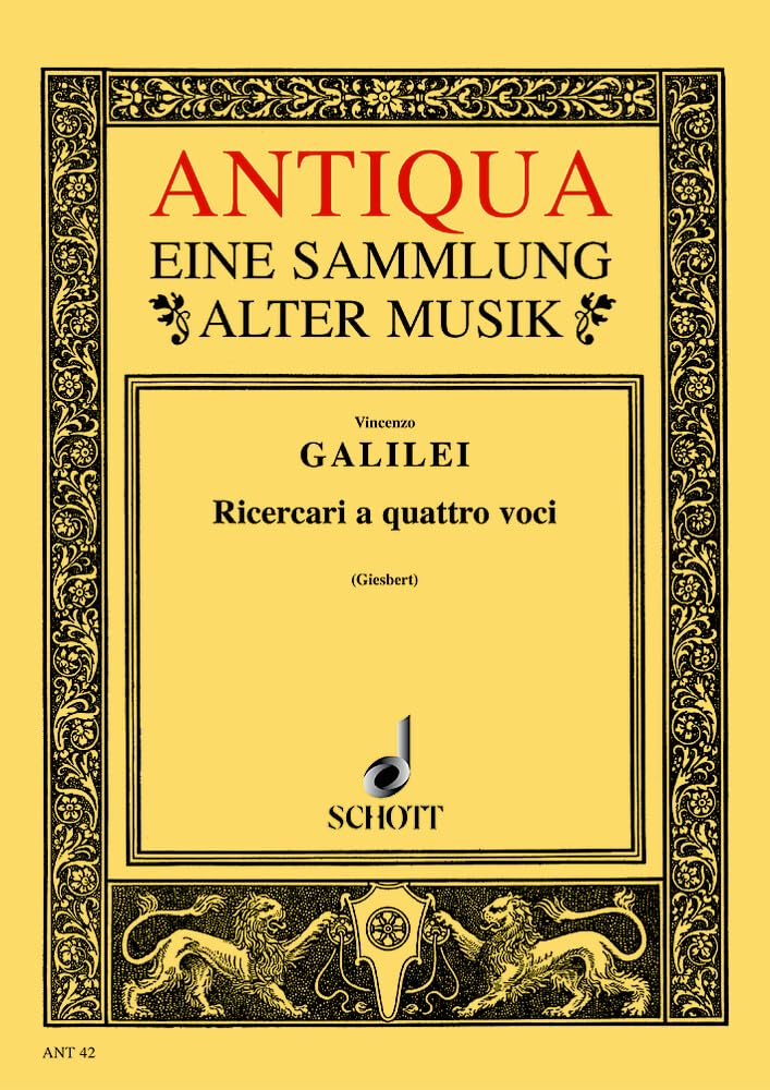 12 Ricercari: zu 4 Stimmen (SATB). Blockflöten (SATB)-, Violen- oder Fidelchor. Spielpartitur. (Antiqua: Eine Sammlung alter Musik) Sheet Music