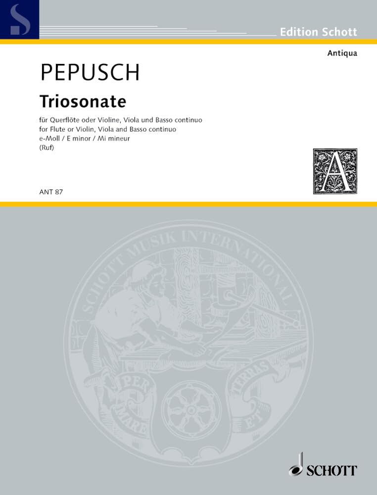 Triosonate e-Moll: Flöte (Violine), Viola (Viola da gamba/Viola da braccio) und Basso continuo (Cembalo/Klavier). (Antiqua: Eine Sammlung alter Musik) Sheet Music