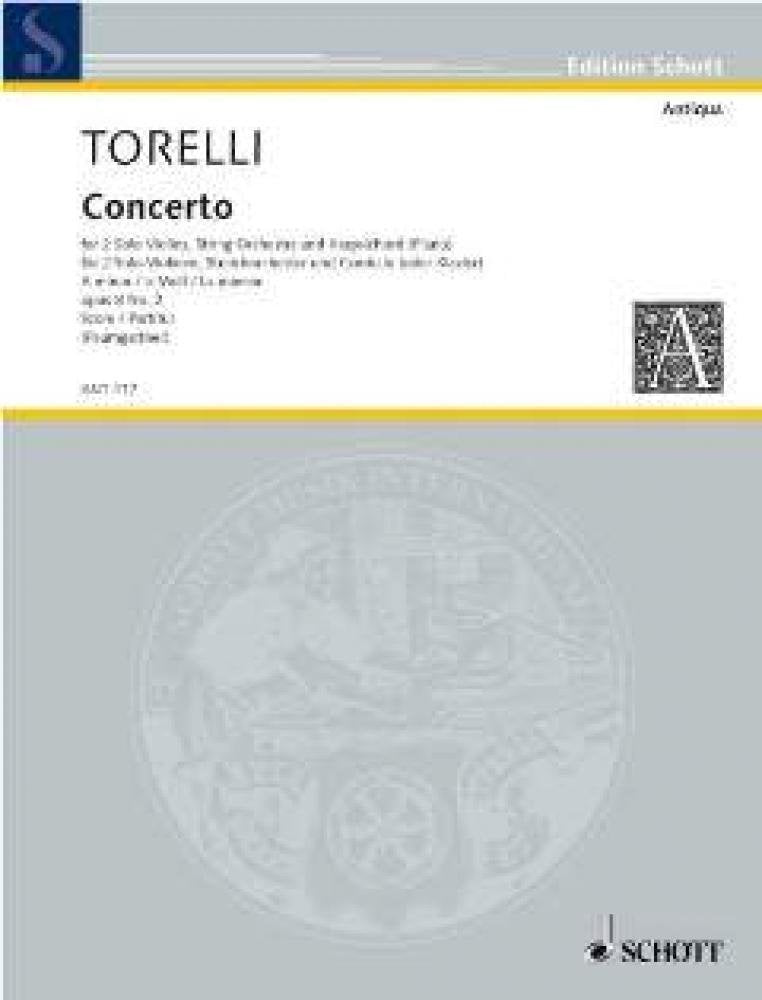 Concerto: op. 8/2. 2 violins, strings and harpsichord (piano). Partition. Sheet Music