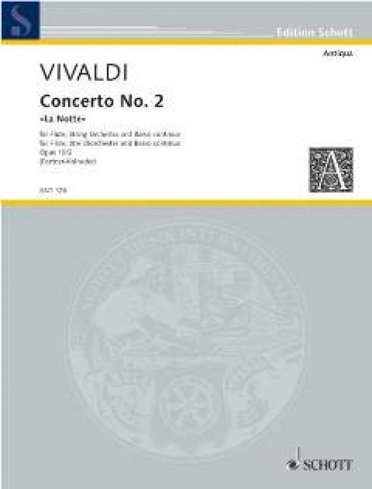 Concerto No. 2 G minor: "La Notte". op. 10/2. RV 439/PV 342. flute (treble recorder), string orchestra and basso continuo. Partition. Sheet Music