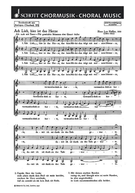 Ach Lieb, hier ist das Herze / Frau Nachtigall, mach dich bereit: (Volkslied). female choir (SSAA) or mixed choir (SATB). Partition de chœur. Arts & Music
