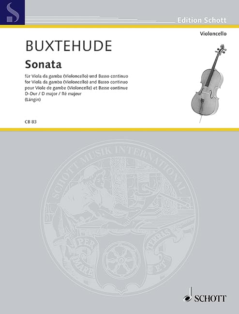 Sonata Ré majeur: viola da gamba (cello) and basso continuo. Sheet Music