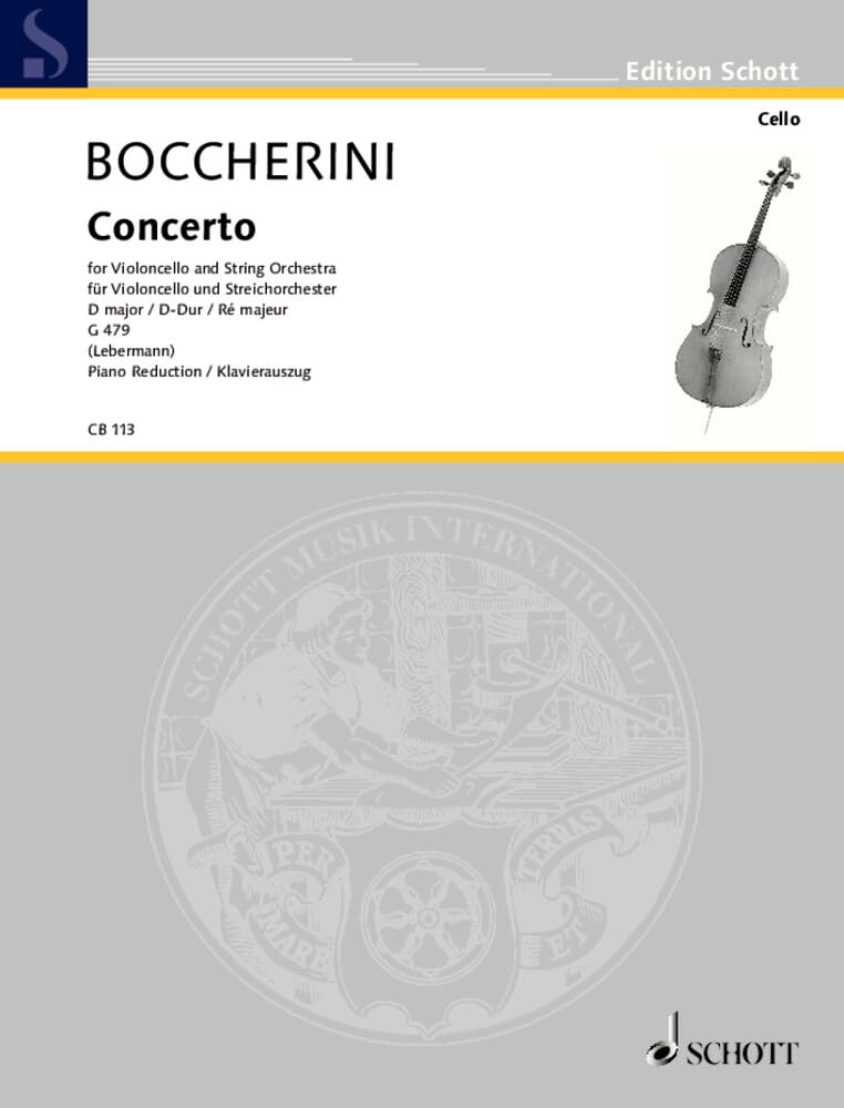 Concerto Nr. 2 D-Dur: G 479. Violoncello und Streichorchester. Klavierauszug mit Solostimme. (Cello-Bibliothek) Sheet Music