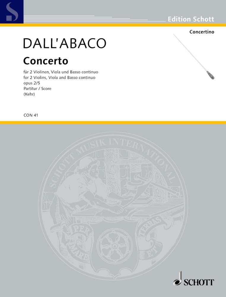 Concerto g-Moll: op. 2/5. 2 Violinen, Viola und Basso continuo. Partitur. (Concertino) Sheet Music