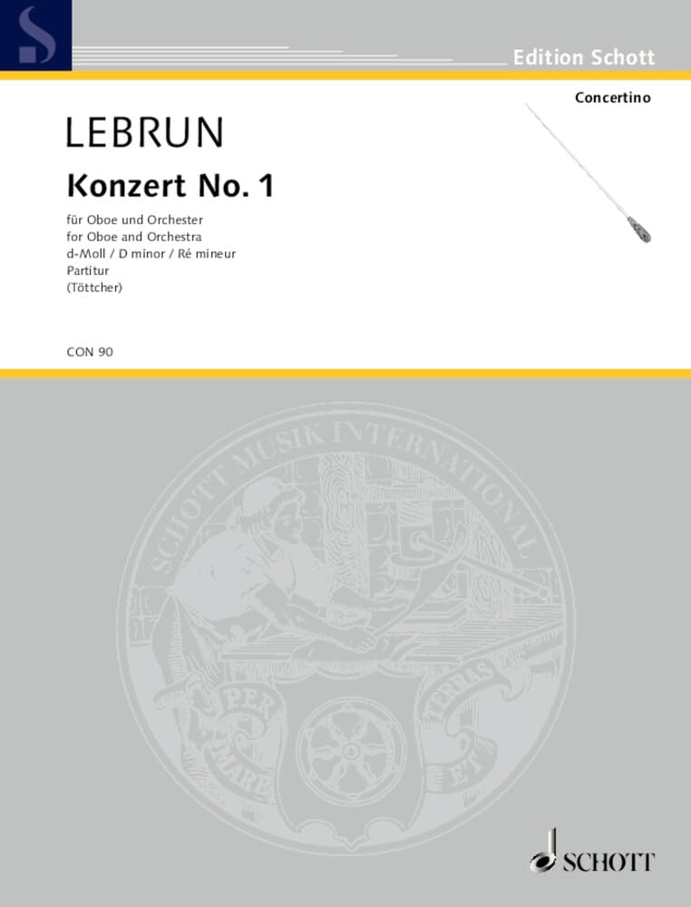 Konzert No. 1 d-Moll: Oboe und Orchester. Partitur. (Concertino) Sheet Music