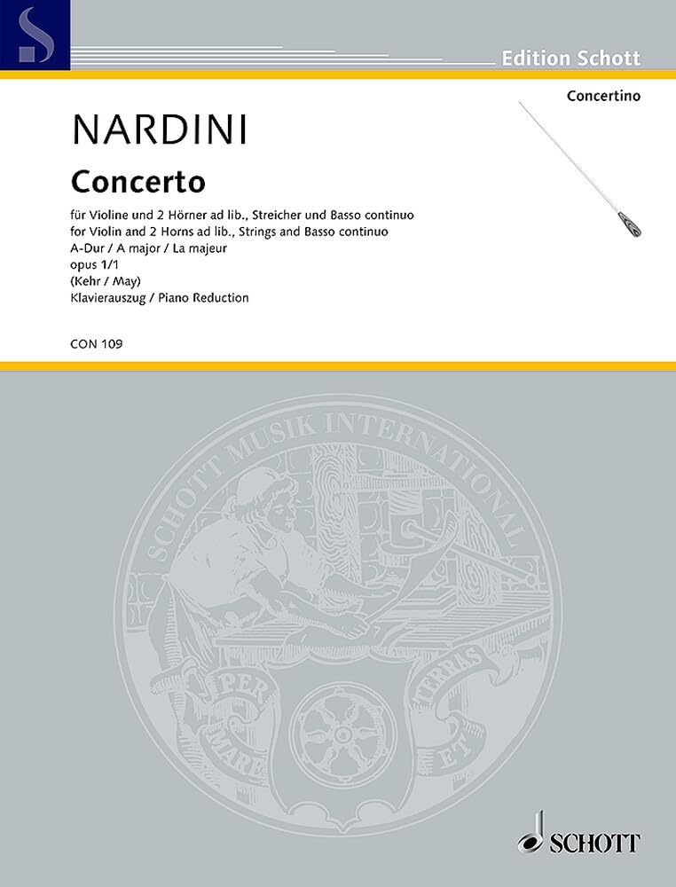 Concerto A-Dur: op. 1/1. Violine, Streicher, Orgel (Cembalo); 2 Hörner in A ad libitum. Dirigierauszug. (Concertino) Sheet Music