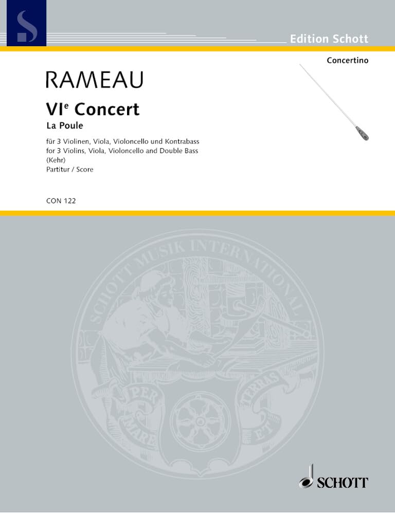 VI. Concert: "La Poule" g-Moll. 3 Violinen, Viola, Violoncello und Kontrabass. Partitur. (Concertino) Sheet Music