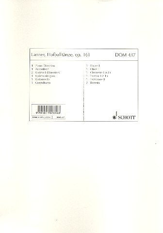 HOFBALLTANZE OP. 161 Sheet Music