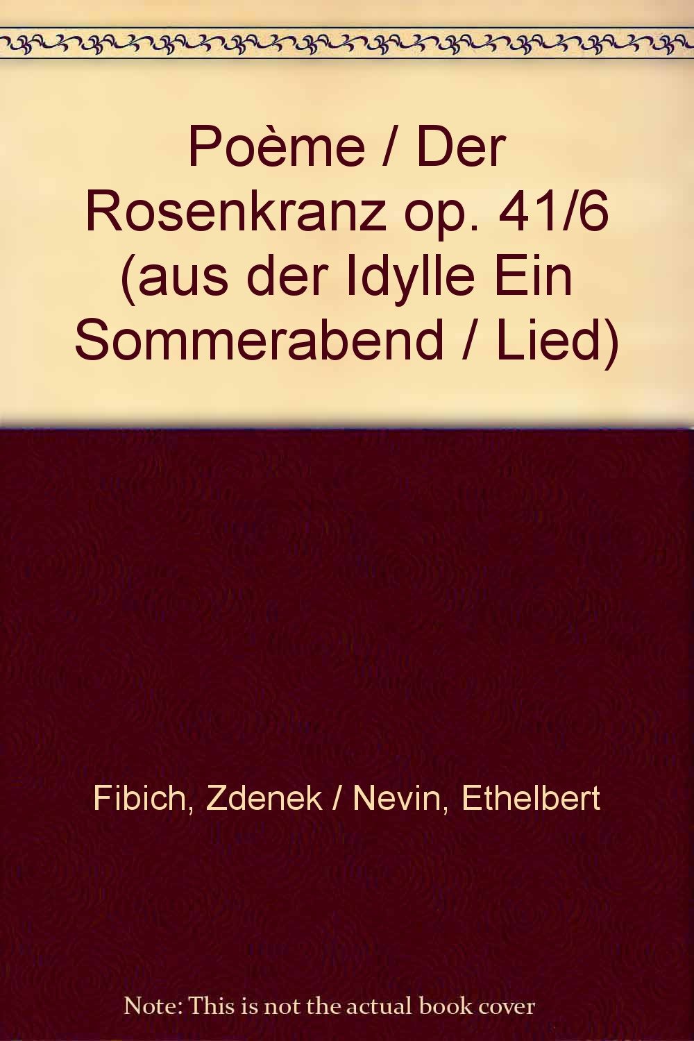 Poème / Der Rosenkranz: aus der Idylle "Ein Sommerabend" / Lied. op. 41/6. Salonorchester. Viola. (Domesticum) Sheet Music