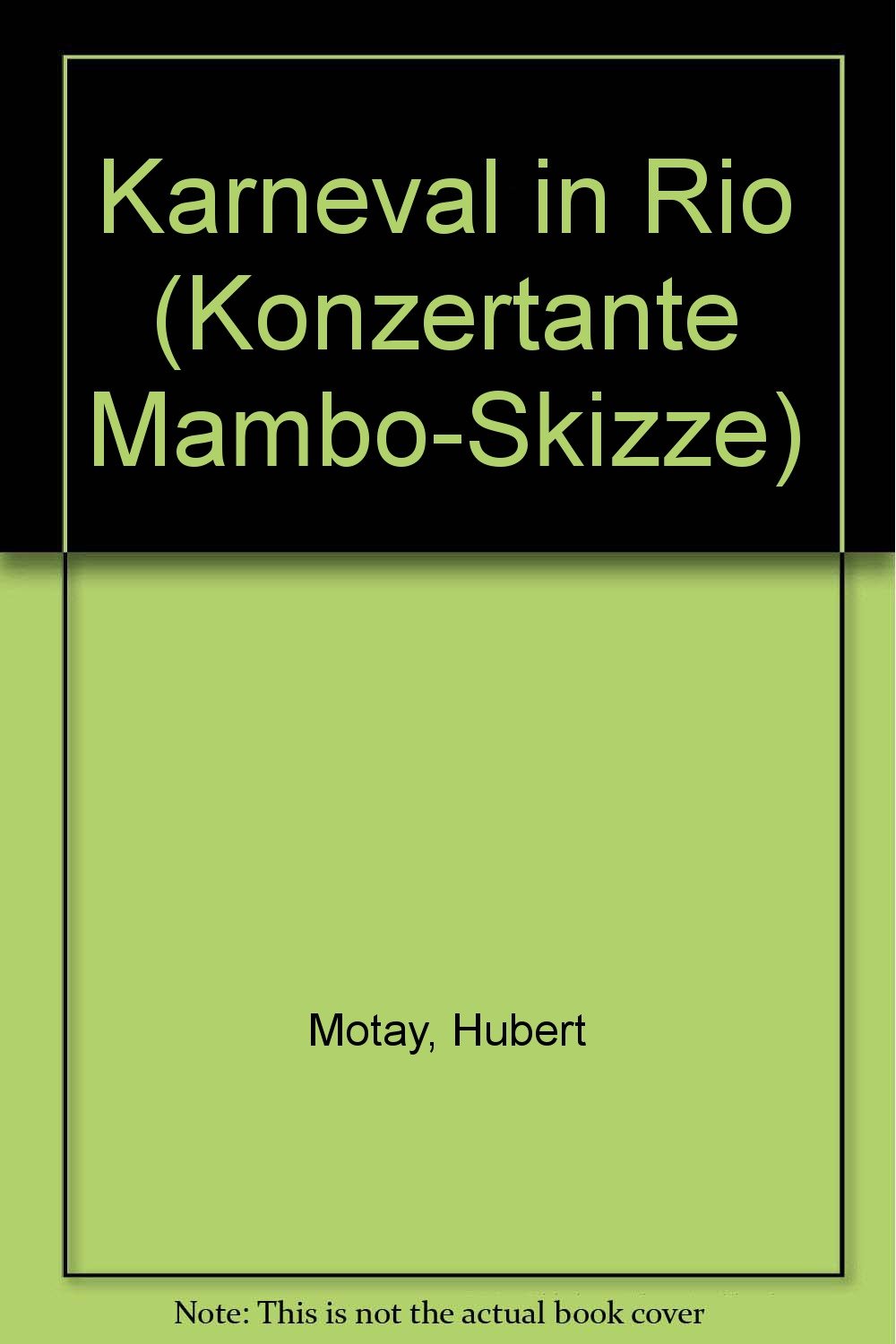 Karneval in Rio: Konzertante Mambo-Skizze. salon orchestra. book