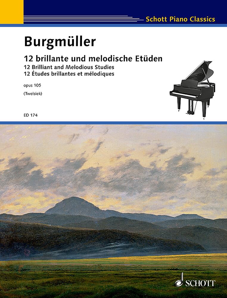 12 brillante und melodische Etüden: op. 105. Klavier. (Schott Piano Classics) Sheet Music