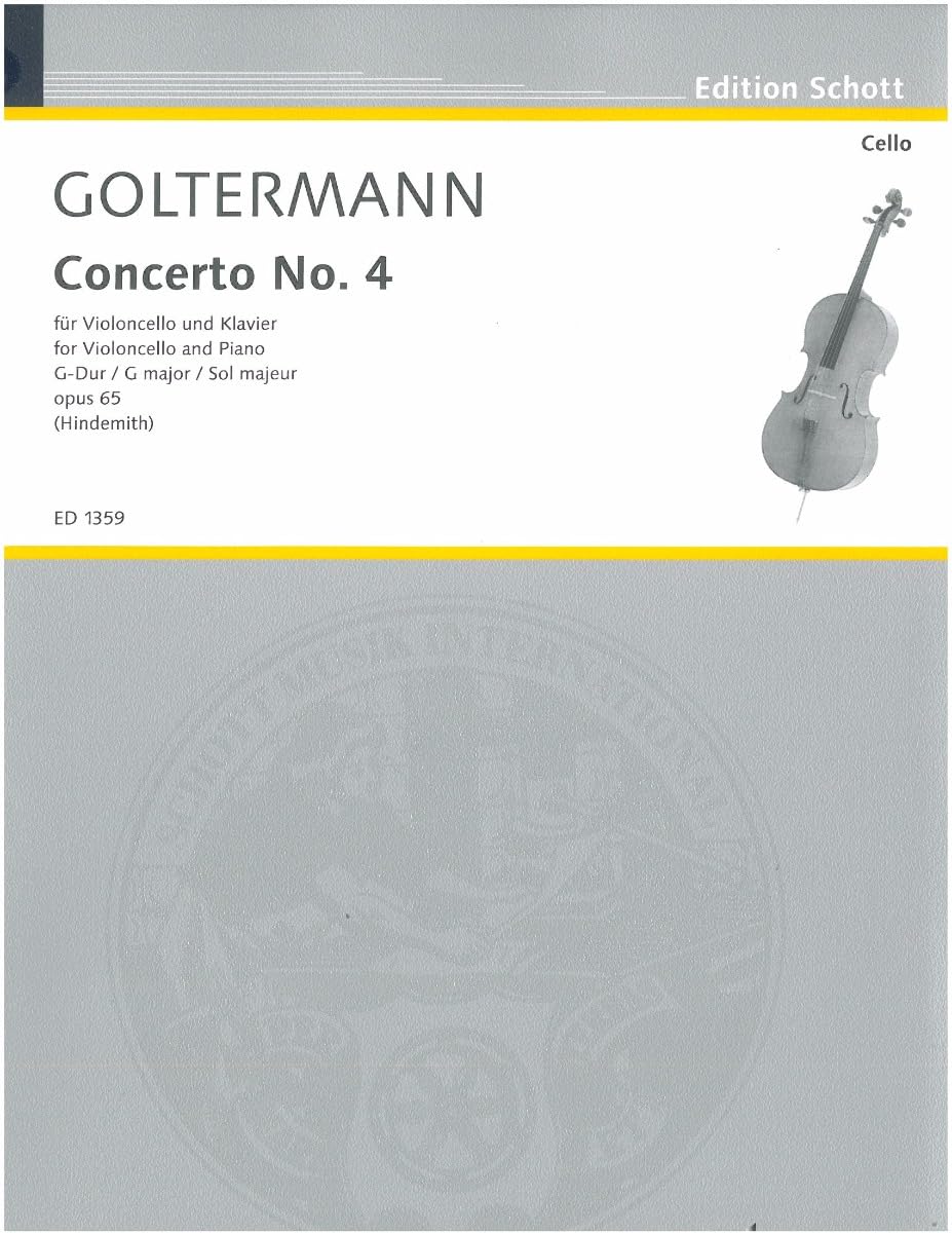 Concerto: No. 4 G Major. op. 65. cello and piano. Sheet Music