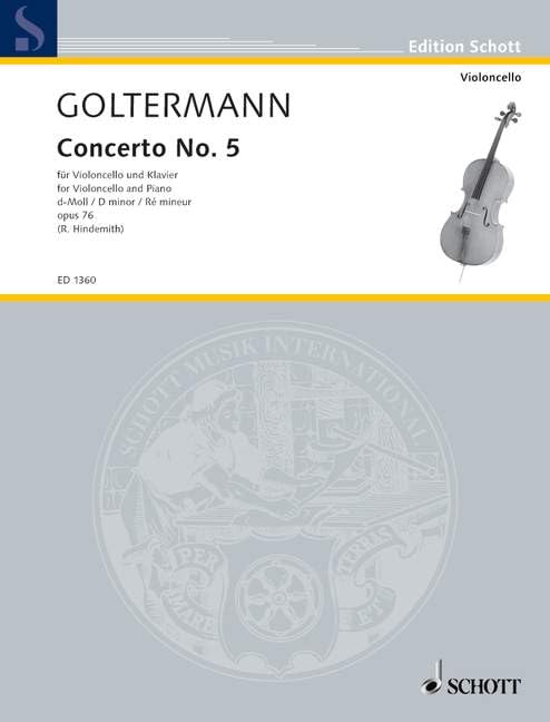 Concerto: No. 5 Ré mineur. op. 76. cello and piano. book