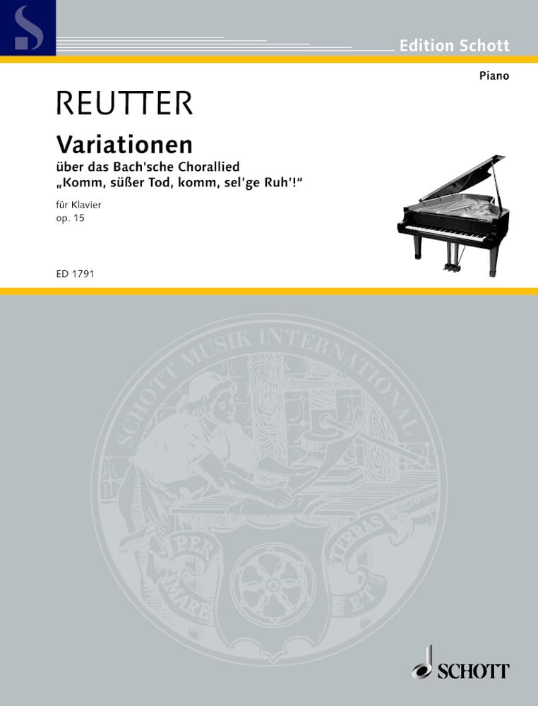 Variations: of the Choral "Komm, süßer Tod, komm, sel'ge Ruh'!" by Johann Sebastian Bach. op. 15. piano. book